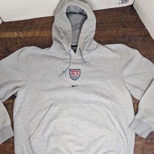 Nike US Soccer Sweatshirt Hoodie Size medium gray